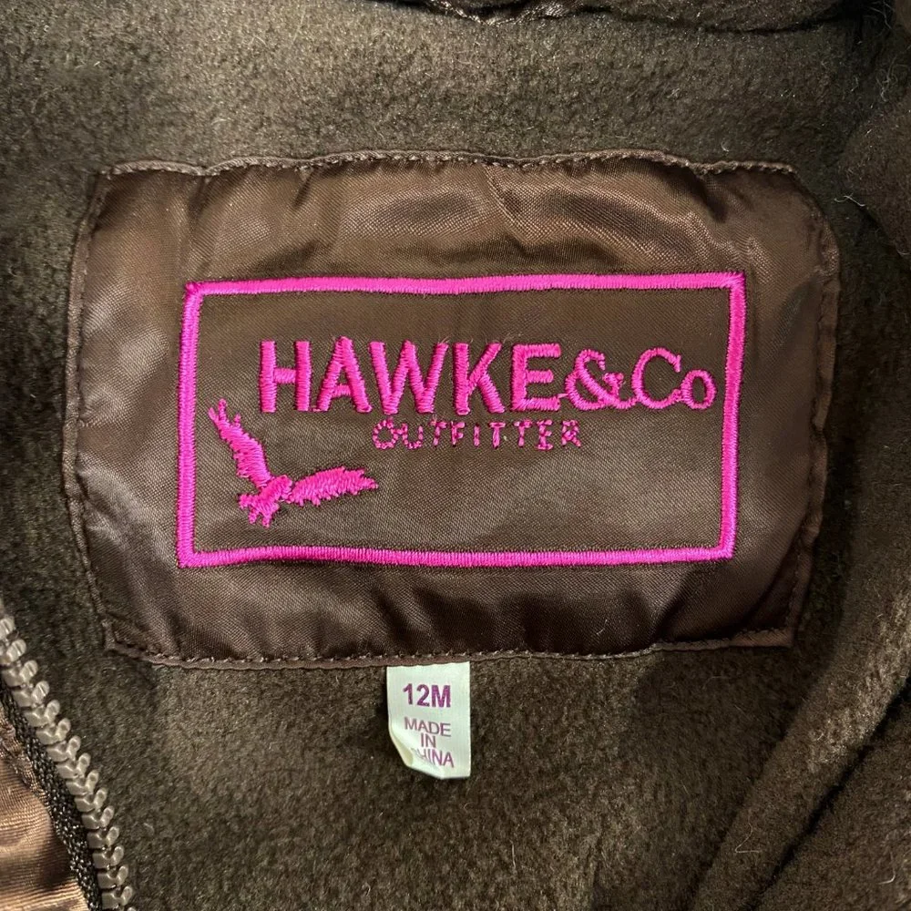 Hawke & Co. 2 Piece Puffer Coat Brown 24M Unisex